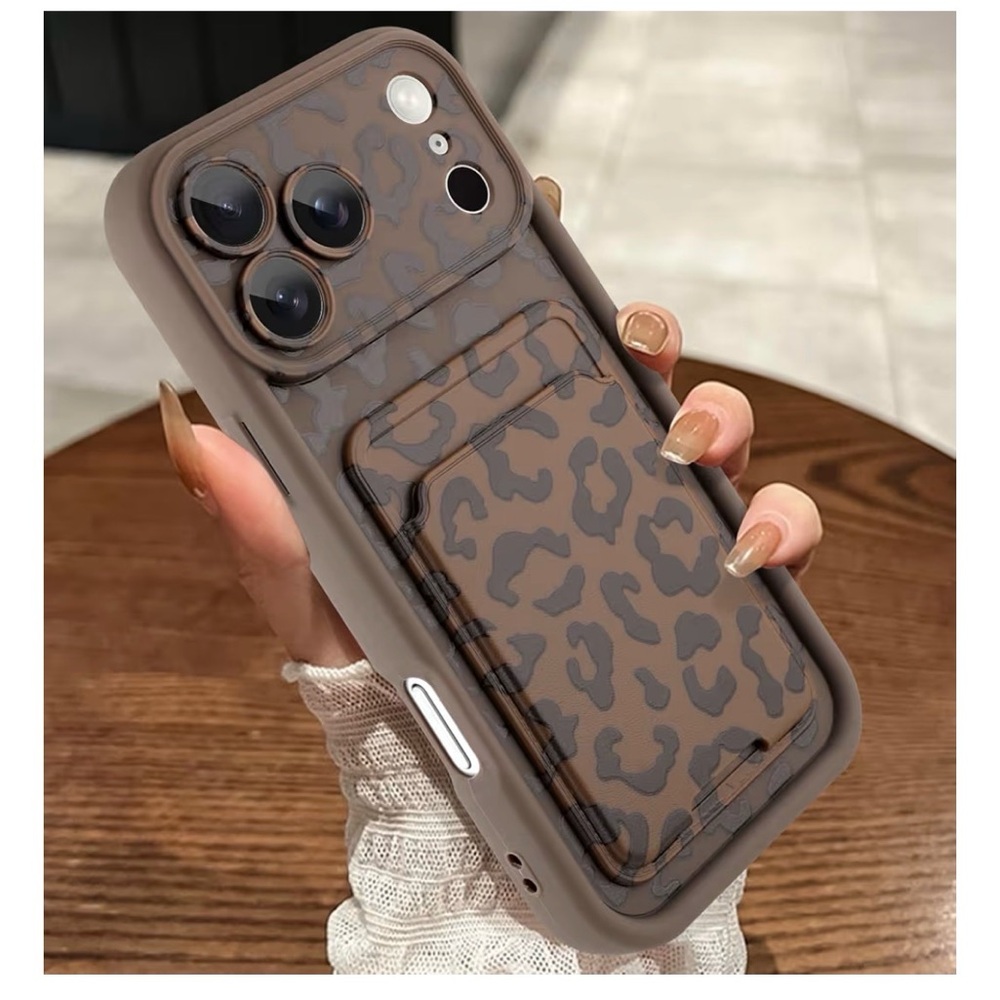 MOWIME IPhone 17 Pro Max 6.9in Brown Leopard Case with Wallet NEW